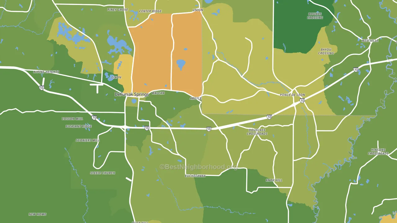 Argyle, FL block-group voter-turnout map