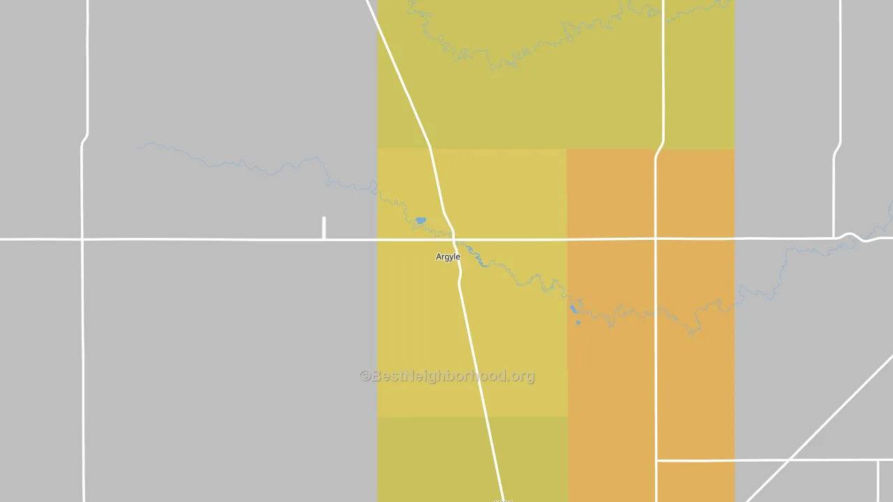 Argyle, MN block-group voter-turnout map