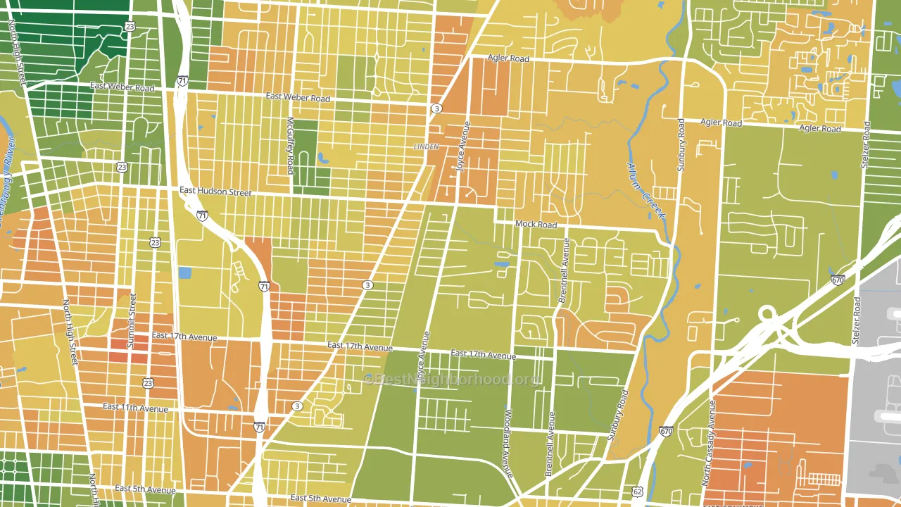 Argyle Park, Columbus, OH block-group voter-turnout map