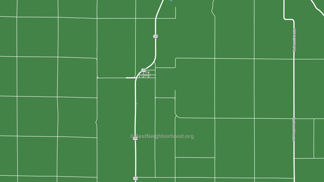 Arispe, IA block-group voter-turnout map