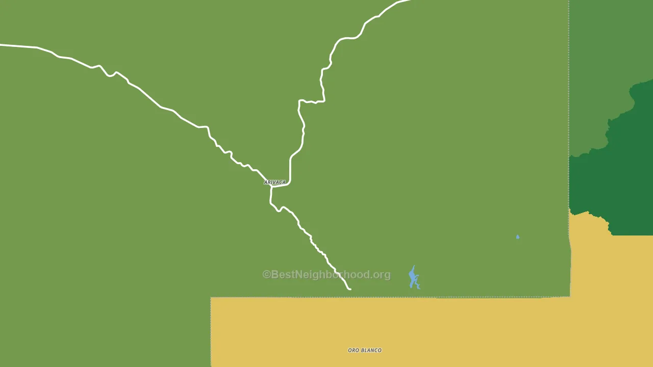 Arivaca, AZ block-group voter-turnout map