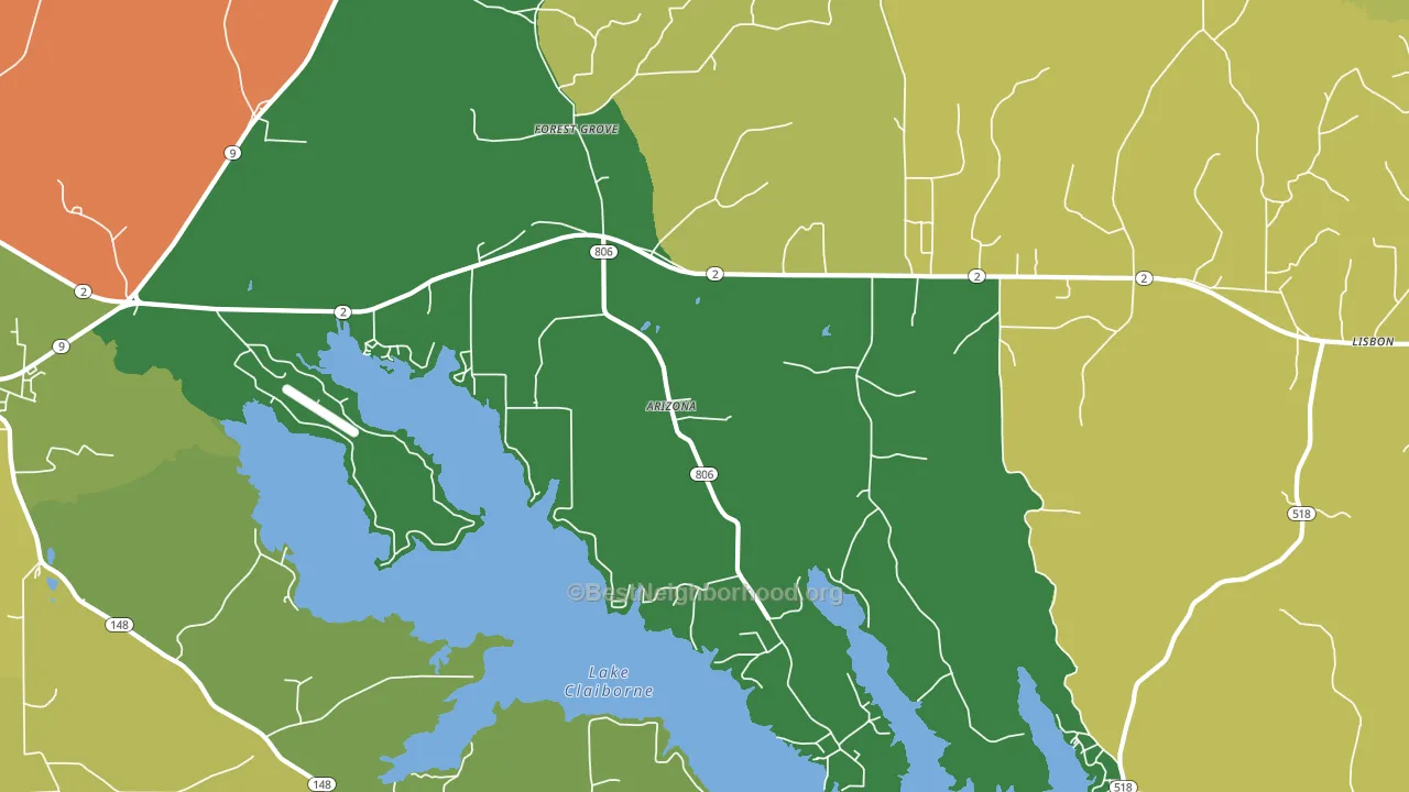 Arizona, LA block-group voter-turnout map