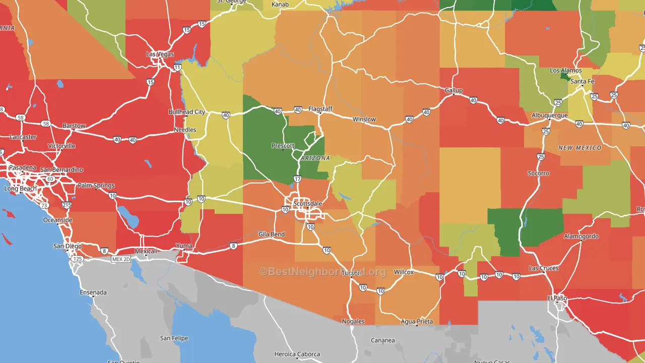 Arizona block-group voter-turnout map