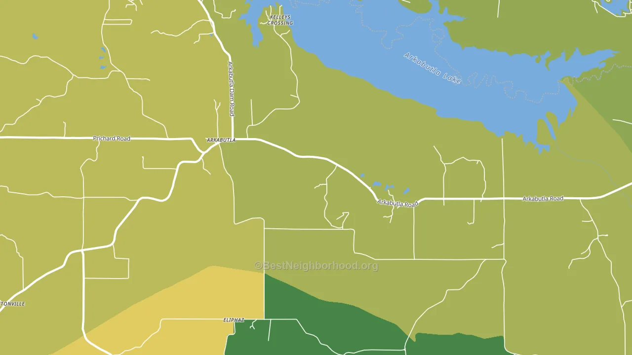 Arkabutla, MS block-group voter-turnout map