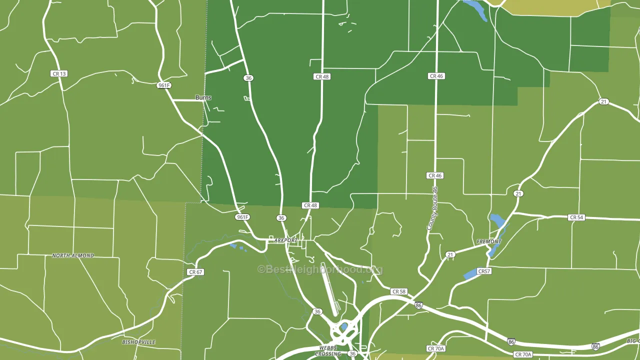 Arkport, NY block-group voter-turnout map