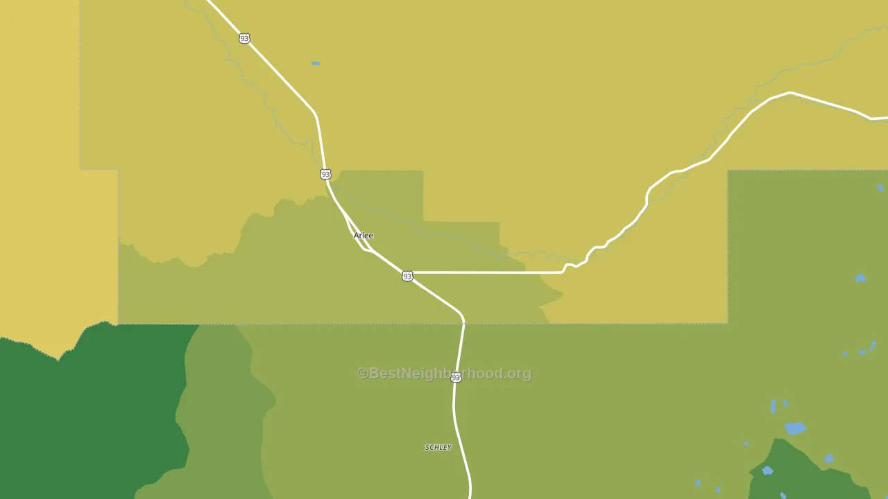 Arlee, MT block-group voter-turnout map