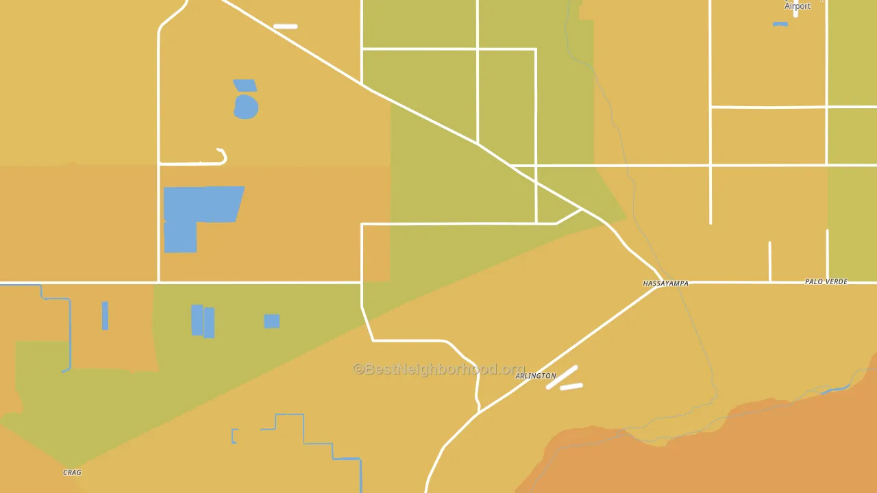 Arlington, AZ block-group voter-turnout map