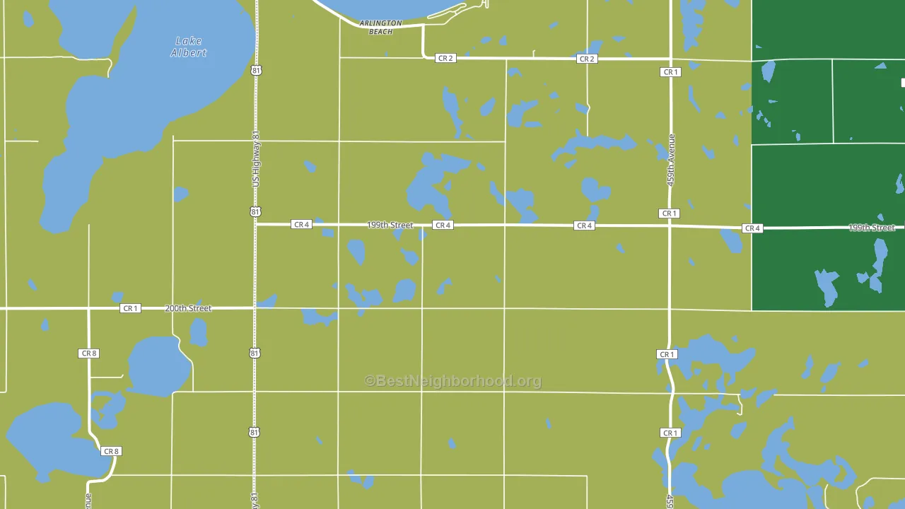 Arlington Beach, SD block-group voter-turnout map
