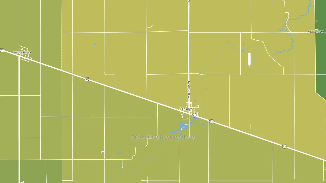 Arlington, IN block-group voter-turnout map
