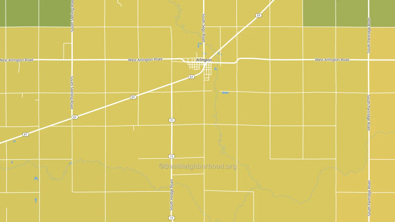 Arlington, KS block-group voter-turnout map