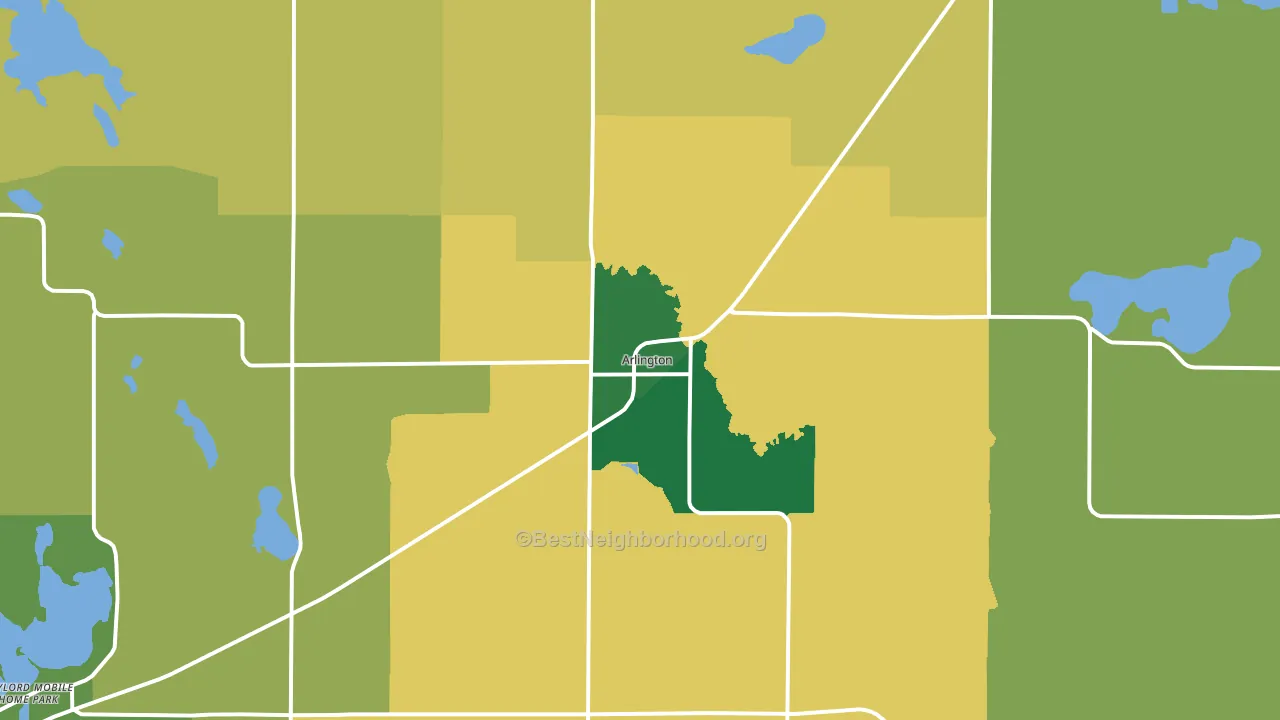 Arlington, MN block-group voter-turnout map