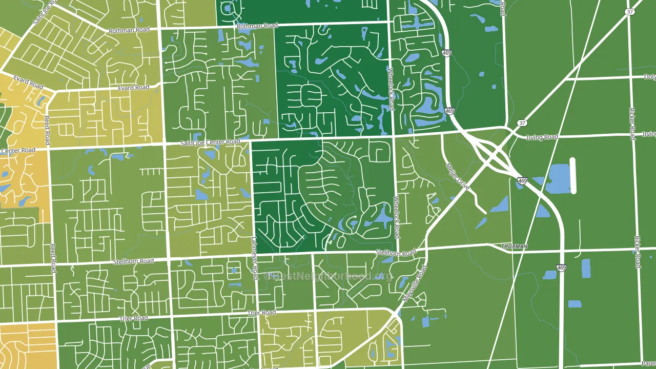 Arlington Park, Fort Wayne, IN block-group voter-turnout map