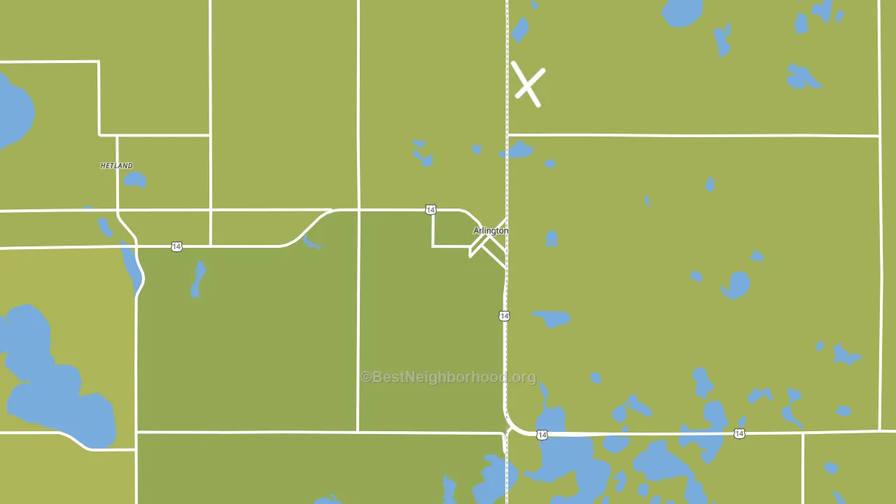 Arlington, SD block-group voter-turnout map