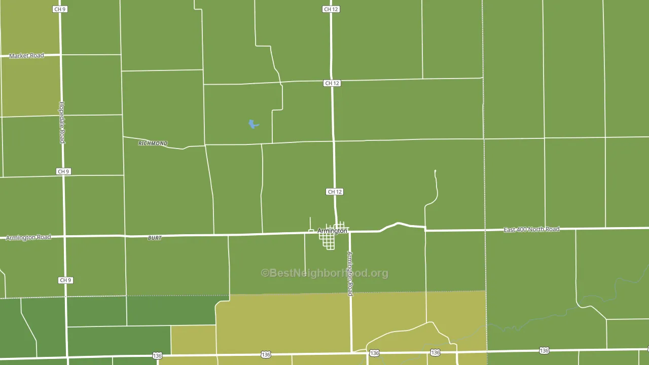 Armington, IL block-group voter-turnout map