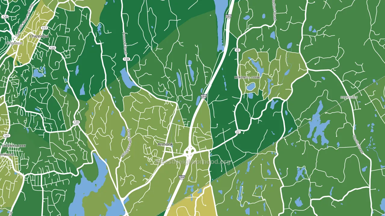Armonk, NY block-group voter-turnout map