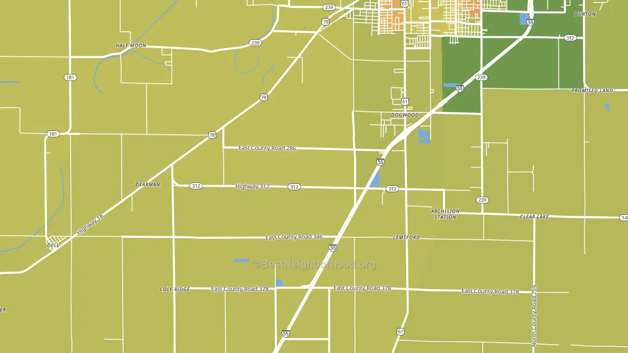 Armorel, AR block-group voter-turnout map