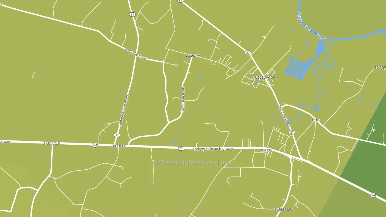 Armour, NC block-group voter-turnout map