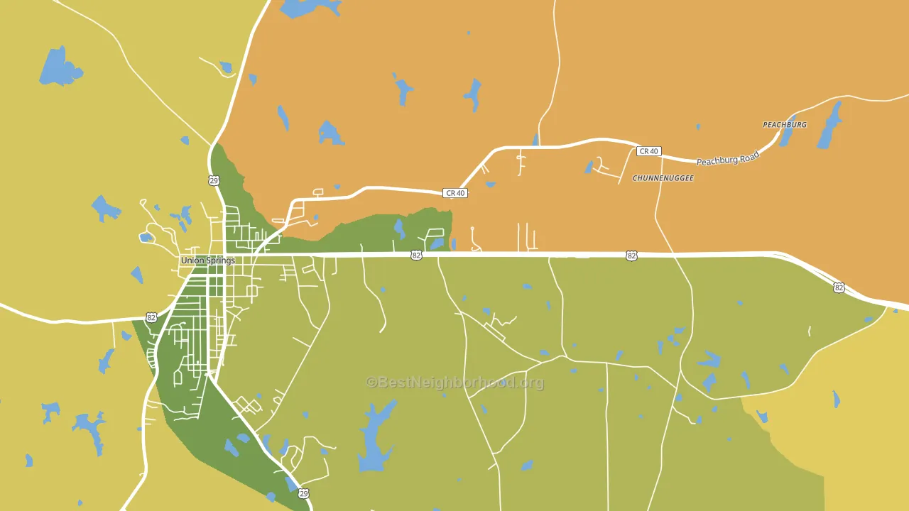 Armstrong, AL block-group voter-turnout map