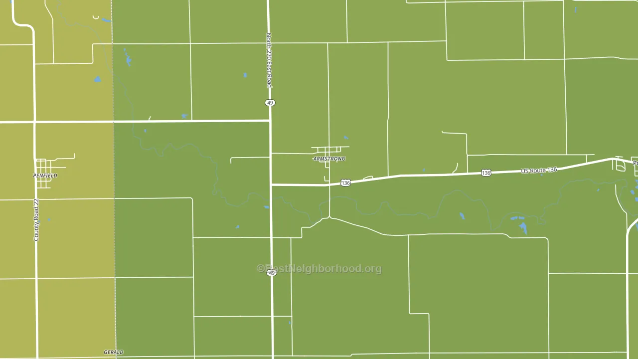 Armstrong, IL block-group voter-turnout map