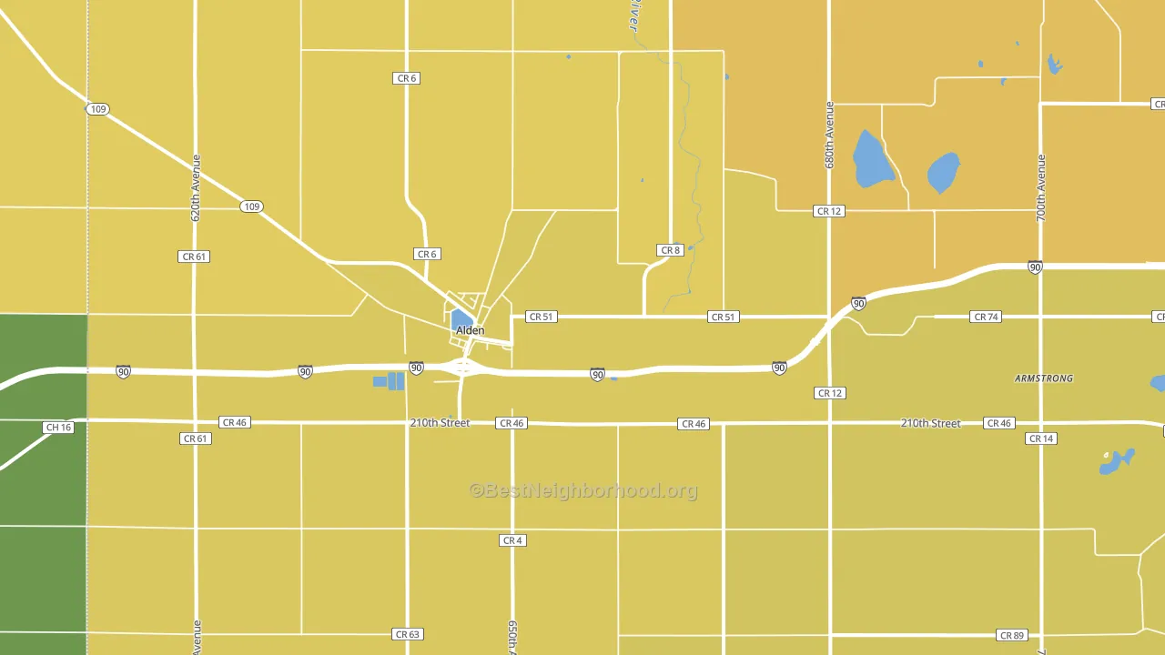 Armstrong, MN block-group voter-turnout map