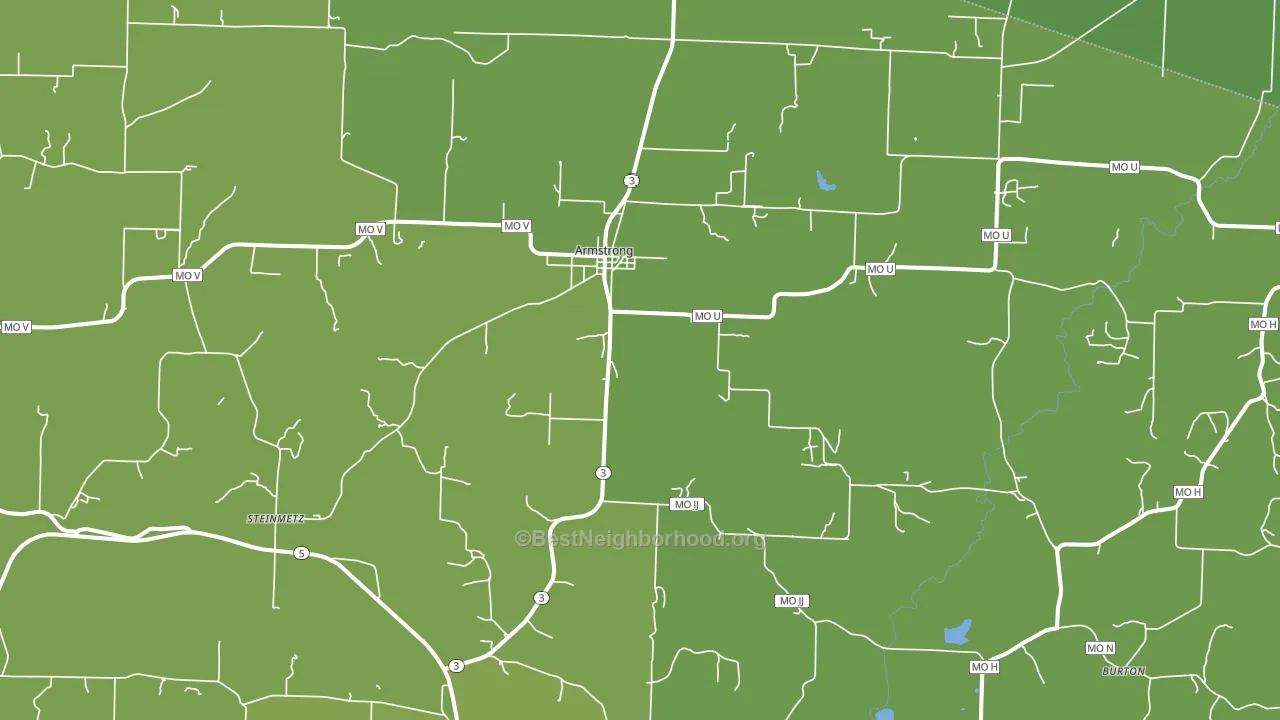 Armstrong, MO block-group voter-turnout map