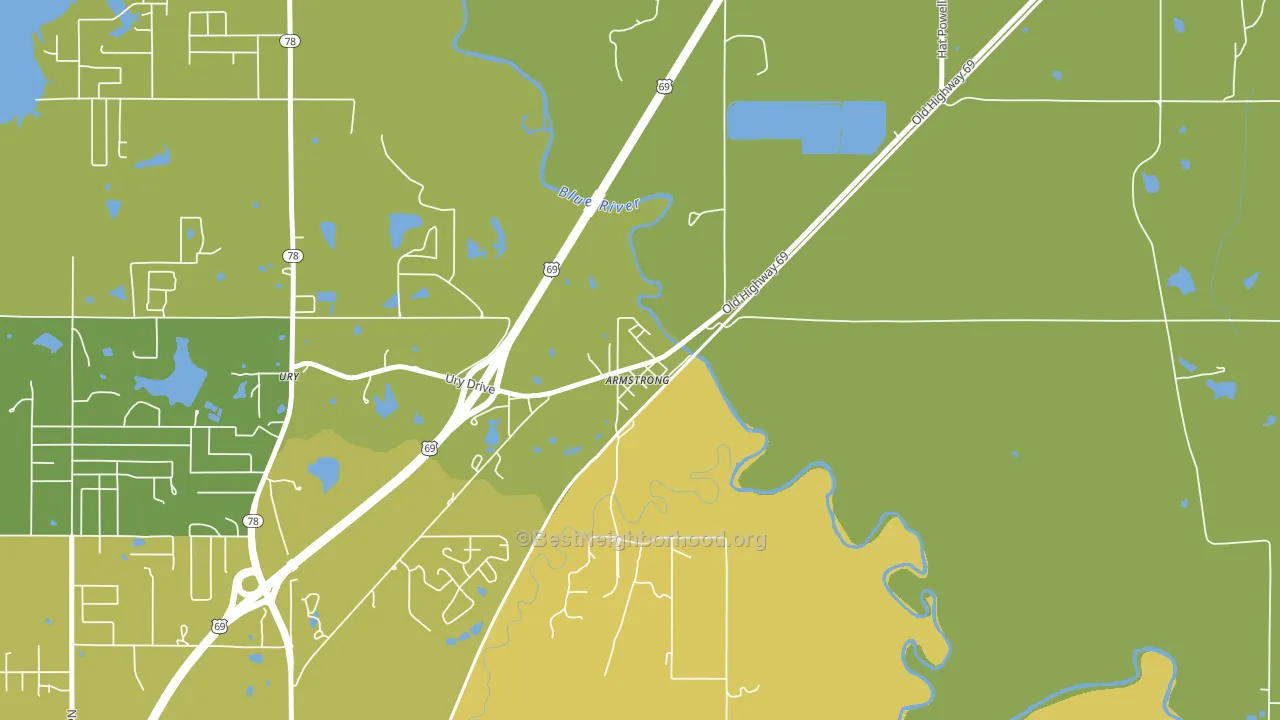 Armstrong, OK block-group voter-turnout map