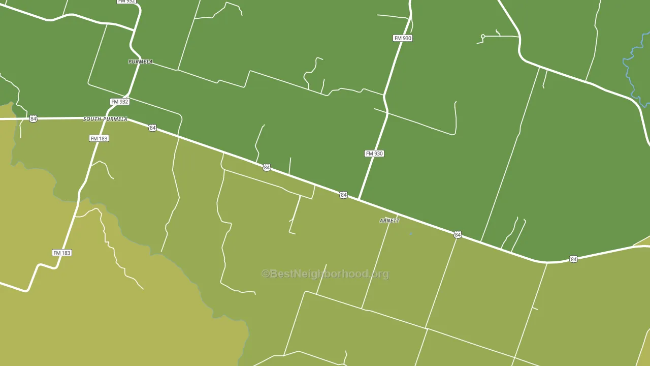 Arnett, TX block-group voter-turnout map