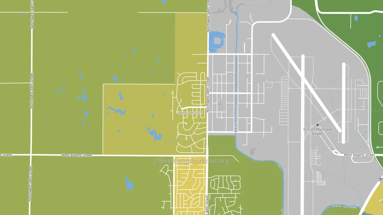 Arnold Heights, Lincoln, NE block-group voter-turnout map