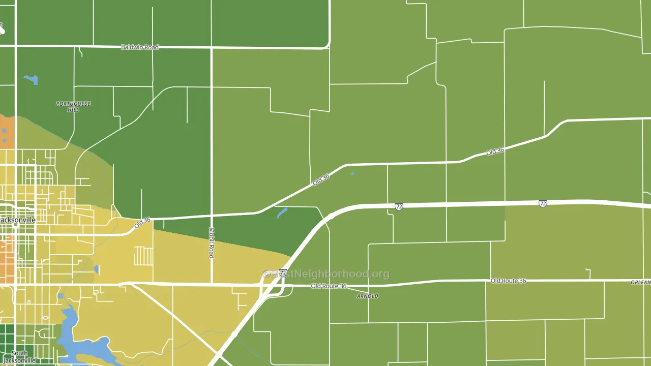 Arnold, IL block-group voter-turnout map
