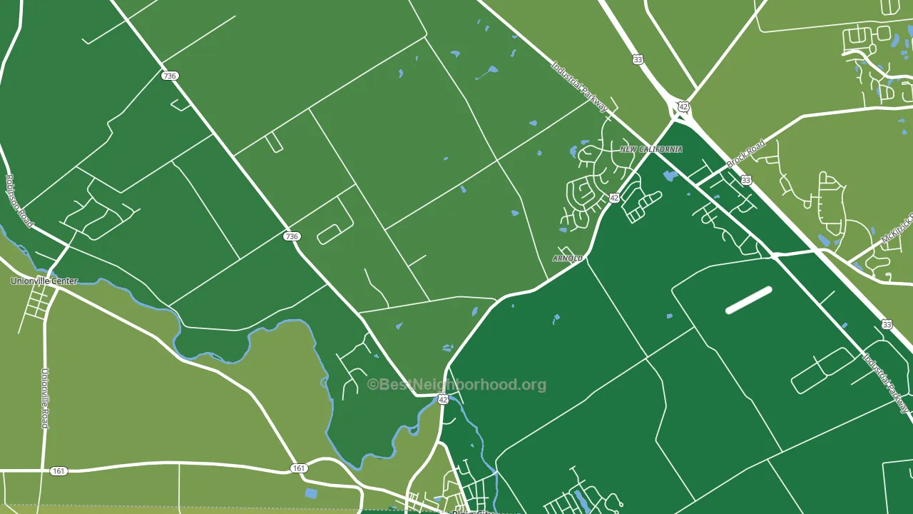 Arnold, OH block-group voter-turnout map