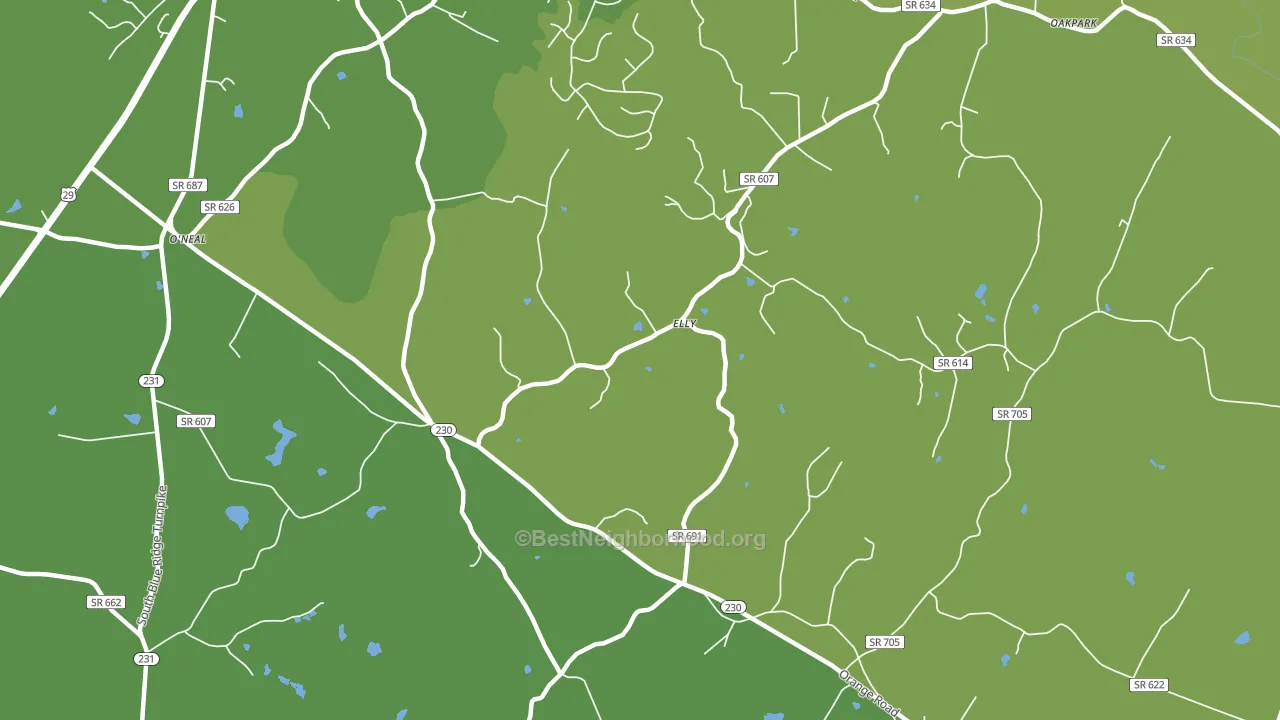 Aroda, VA block-group voter-turnout map
