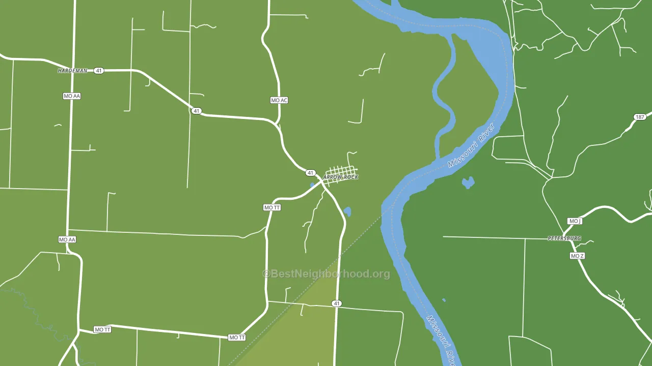Arrow Rock, MO block-group voter-turnout map