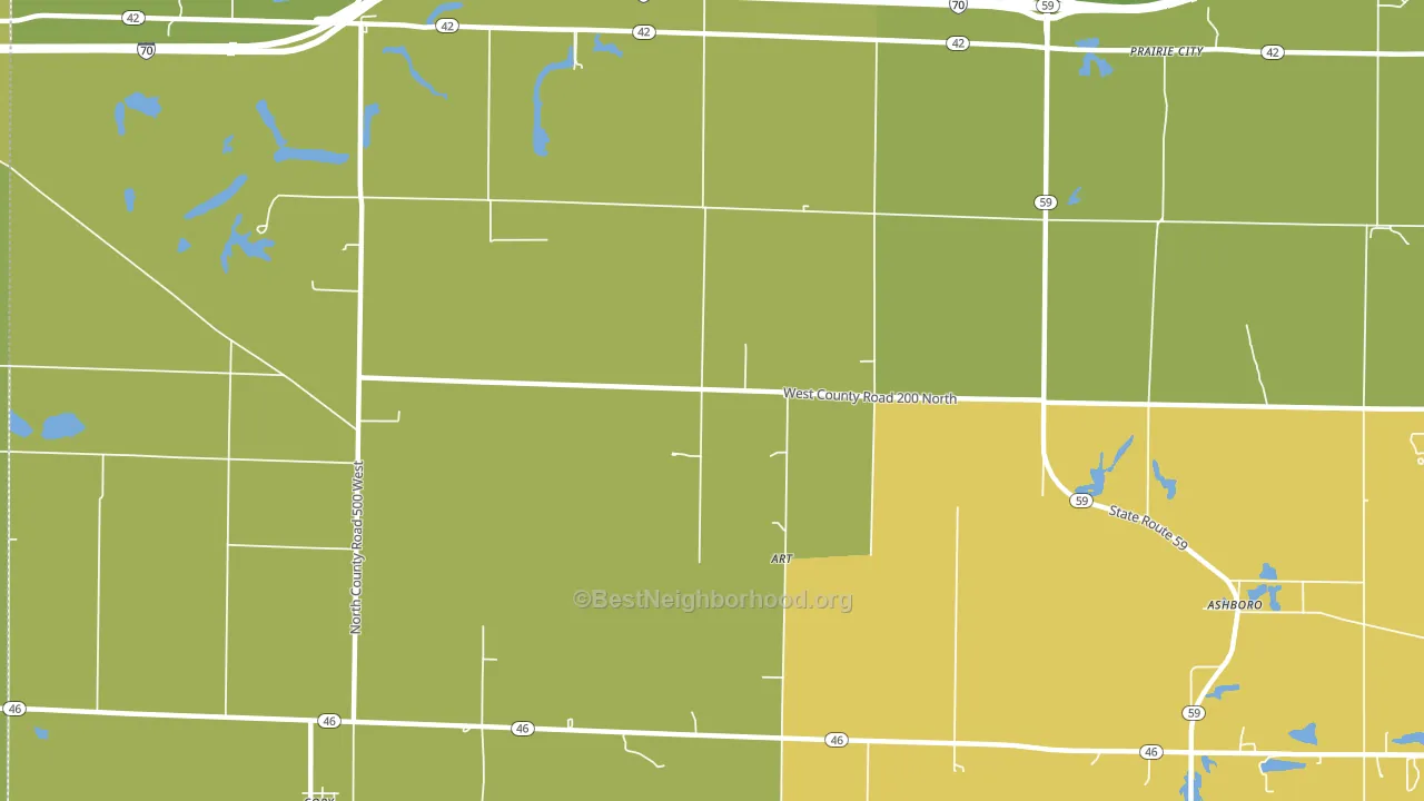 Art, IN block-group voter-turnout map