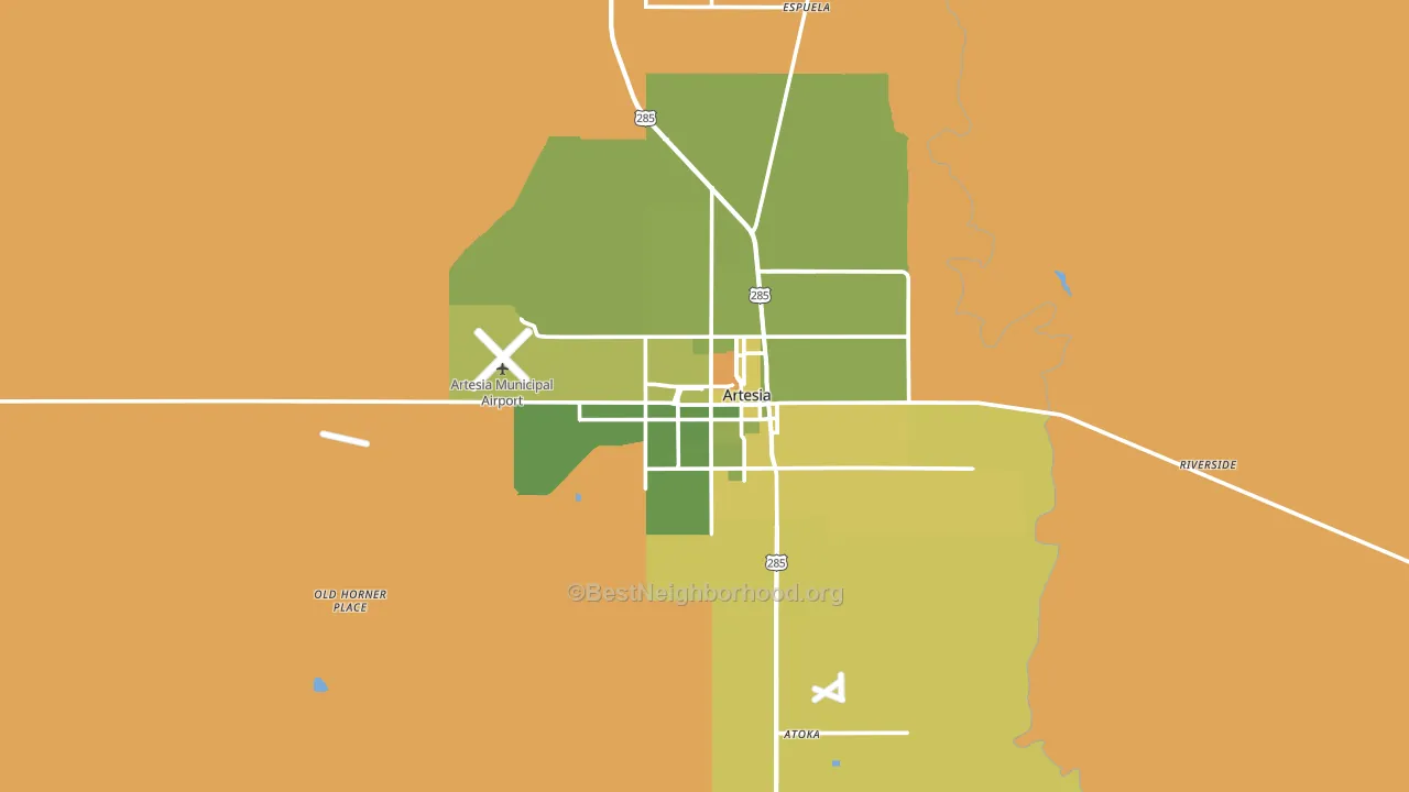 Artesia, NM block-group voter-turnout map