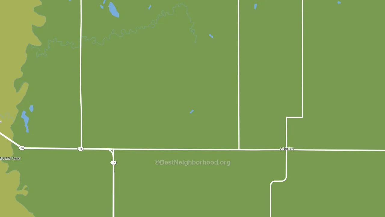 Artesian, SD block-group voter-turnout map