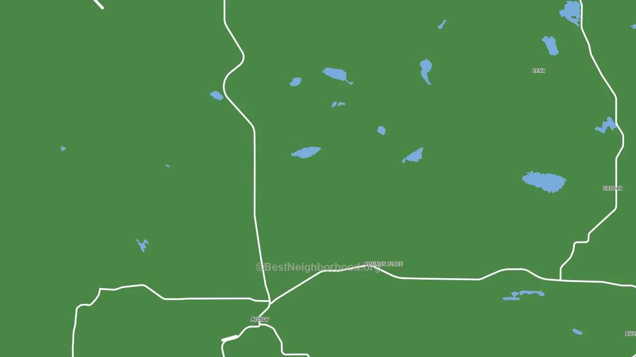 Arthur, NE block-group voter-turnout map