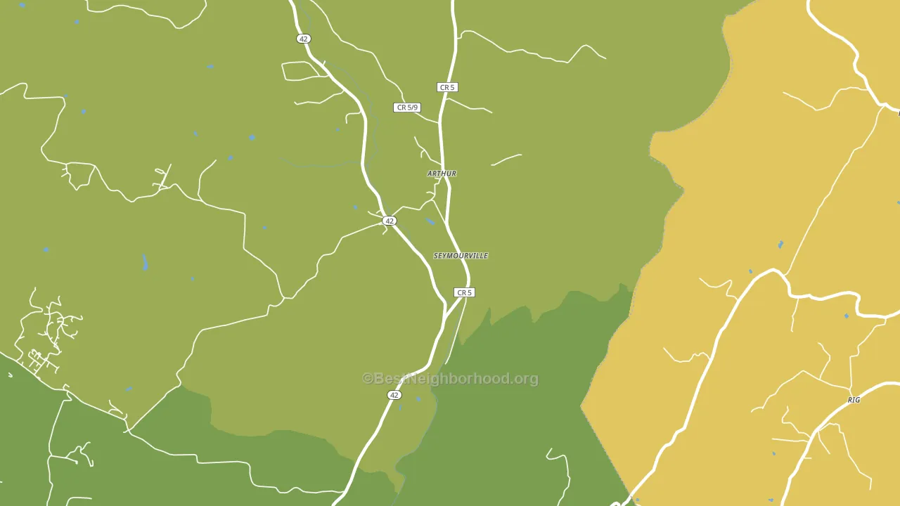 Arthur, WV block-group voter-turnout map