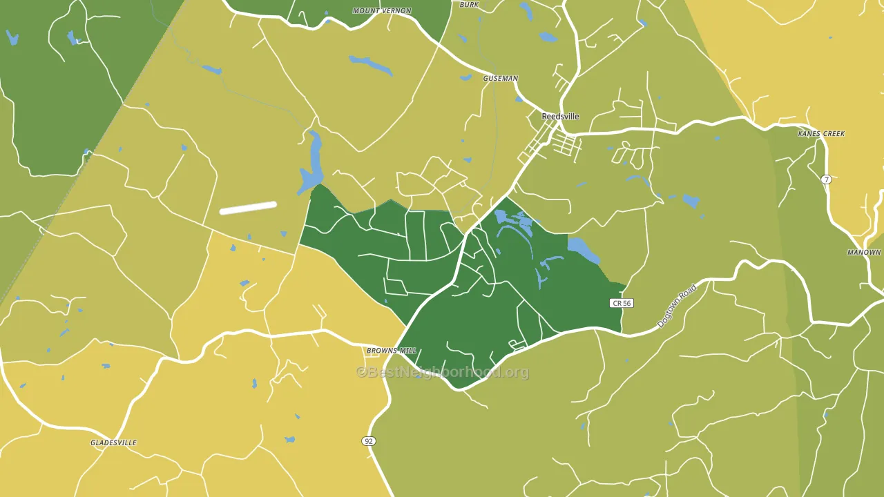 Arthurdale, WV block-group voter-turnout map