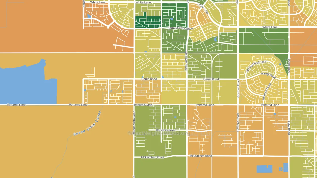 Artisan, Bakersfield, CA block-group voter-turnout map