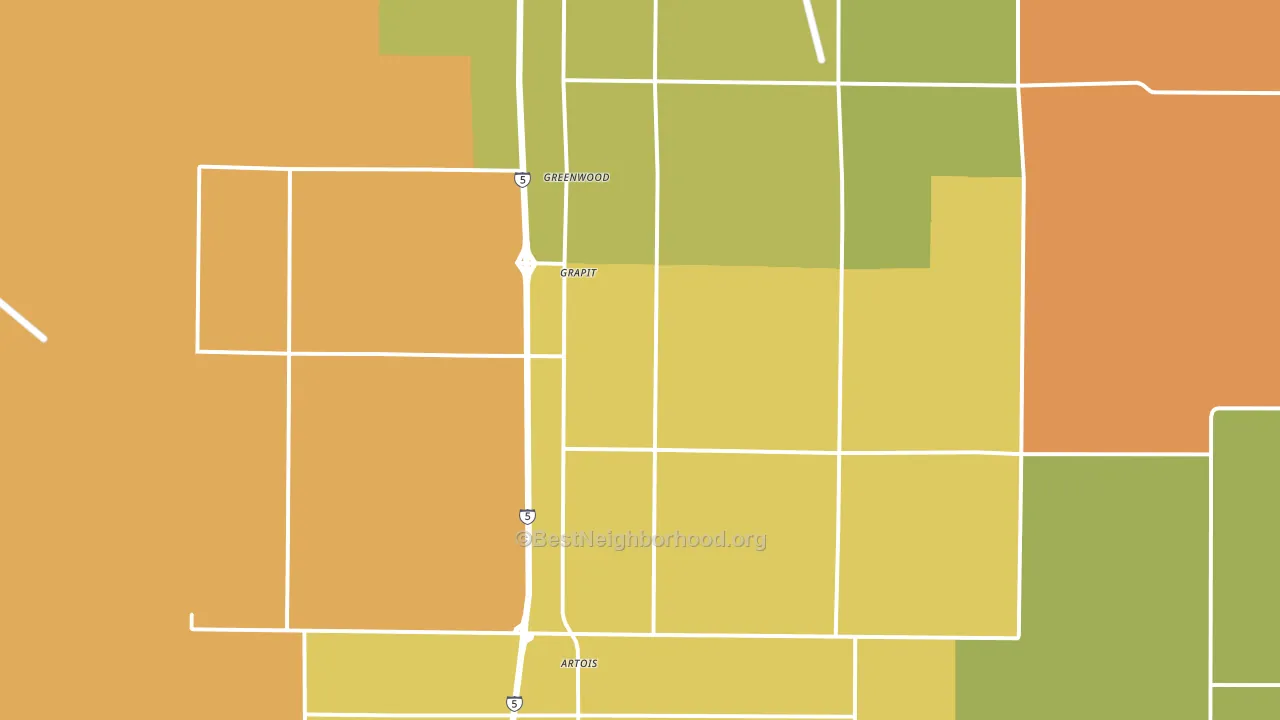 Artois, CA block-group voter-turnout map