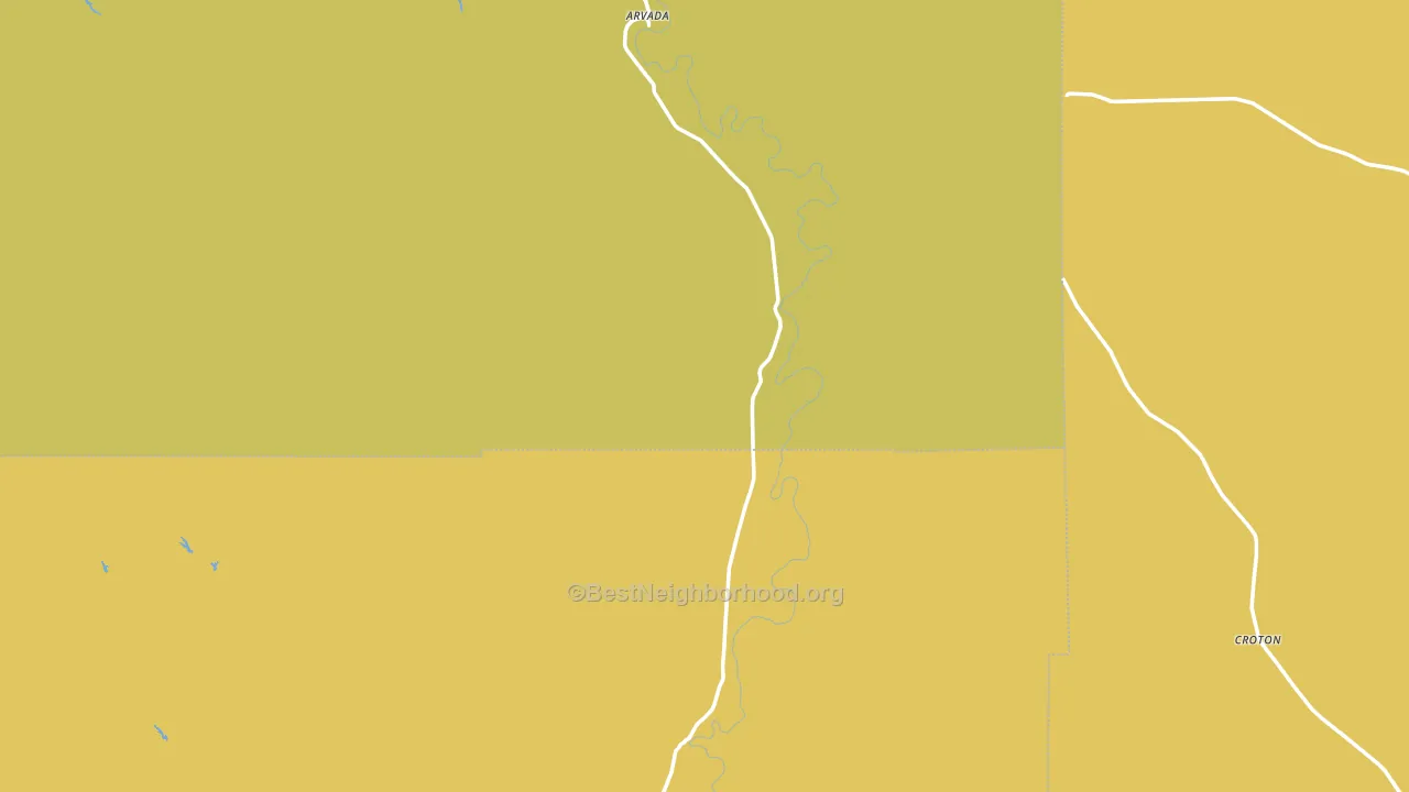 Arvada, WY block-group voter-turnout map