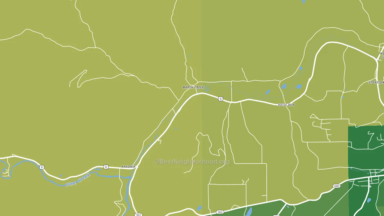Asaph, PA block-group voter-turnout map