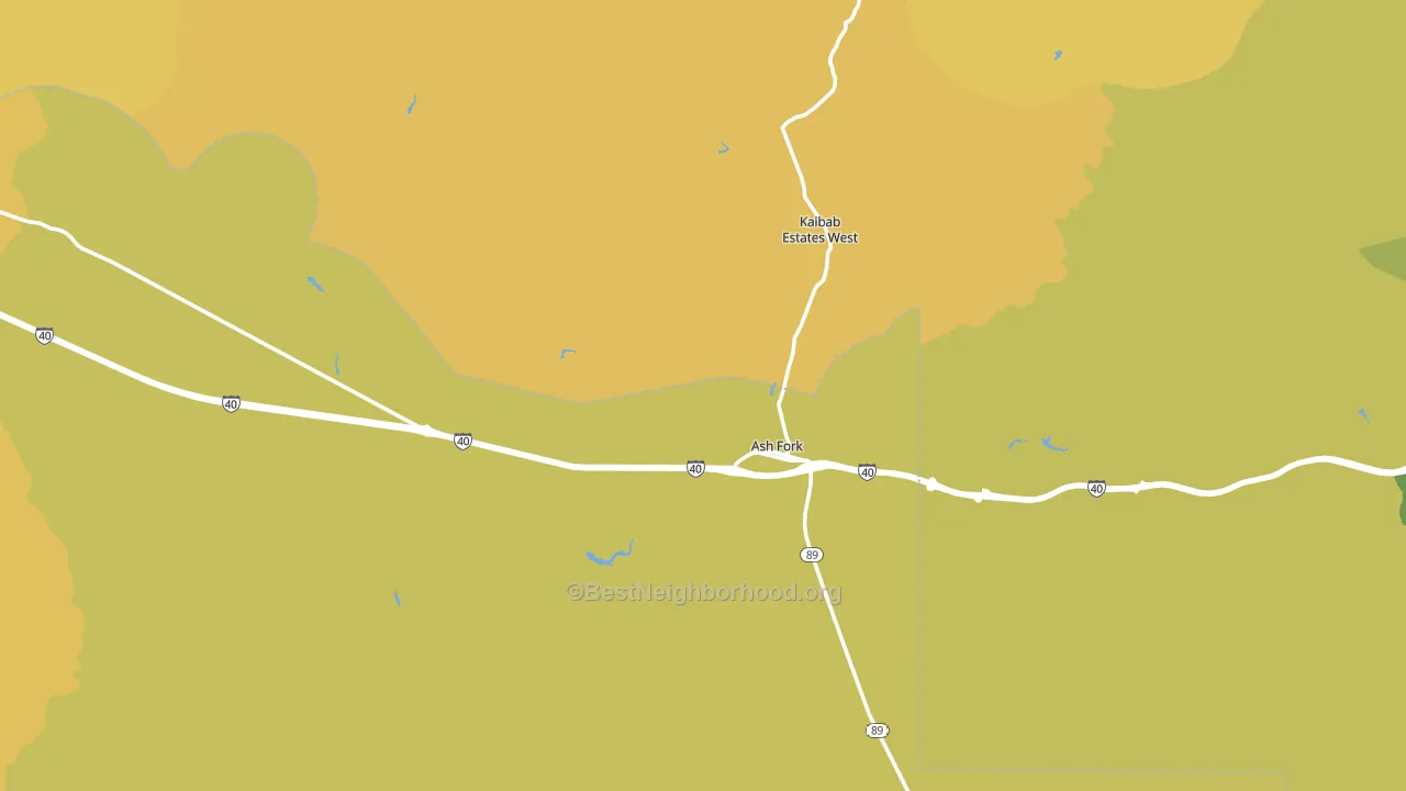 Ash Fork, AZ block-group voter-turnout map