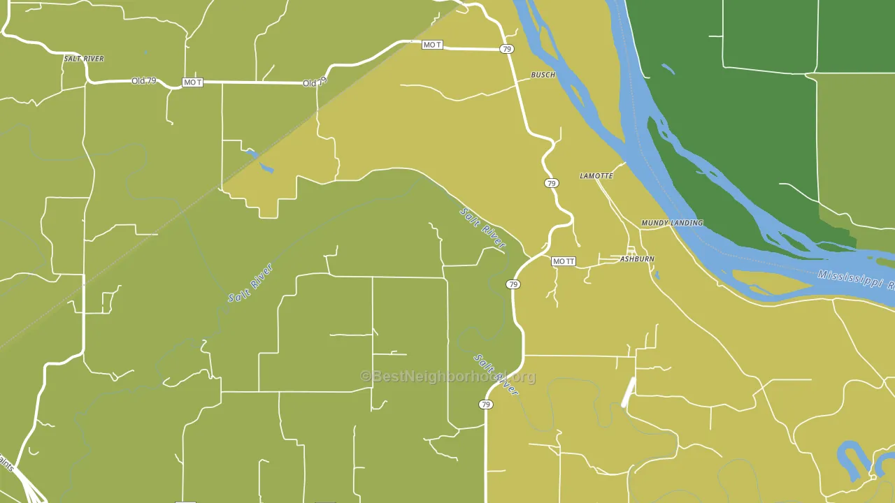 Ashburn, MO block-group voter-turnout map