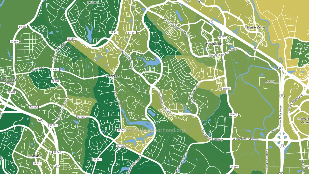Ashburn Village, Ashburn, VA block-group voter-turnout map