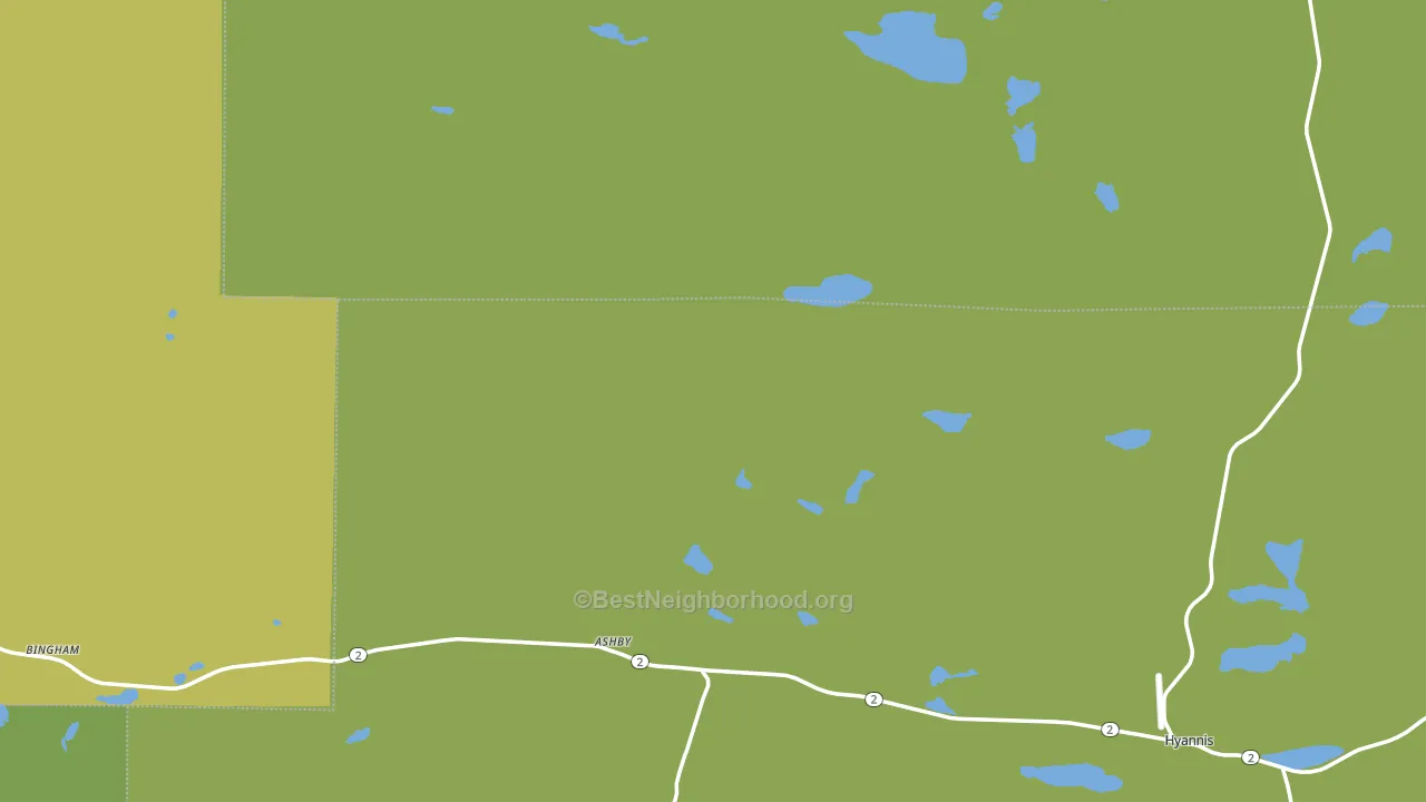 Ashby, NE block-group voter-turnout map
