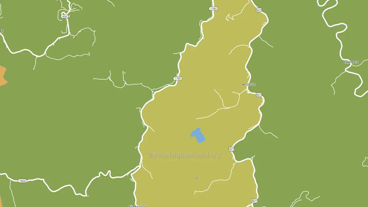 Asher, KY block-group voter-turnout map
