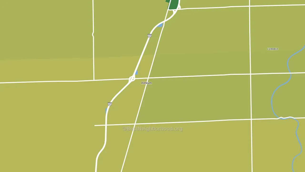 Ashkum, IL block-group voter-turnout map