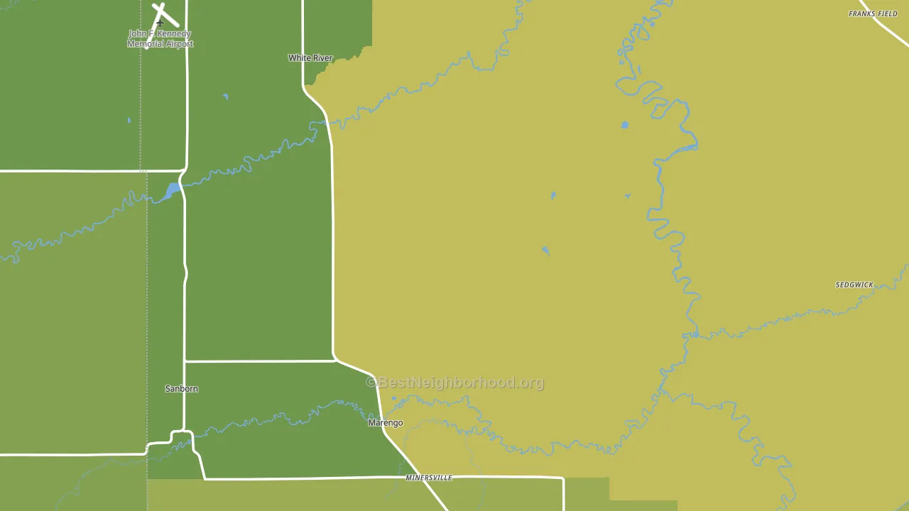 Ashland County, WI block-group voter-turnout map