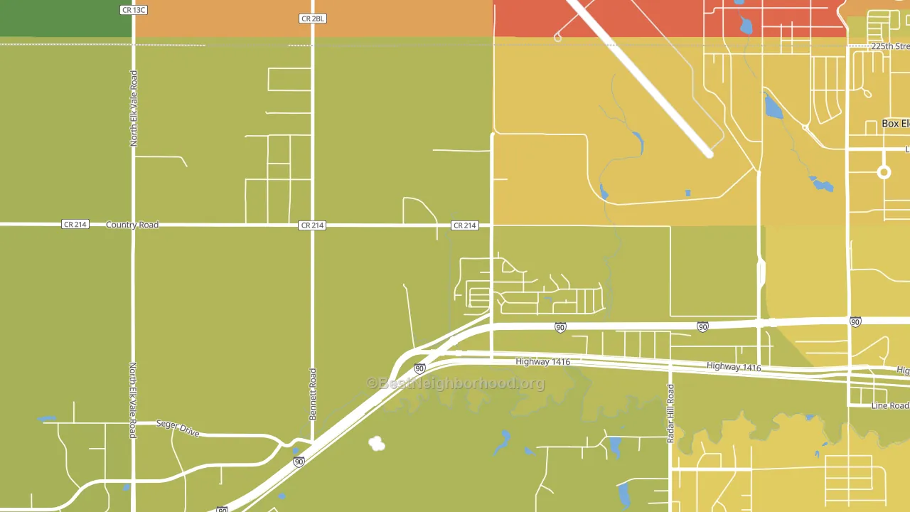 Ashland Heights, SD block-group voter-turnout map